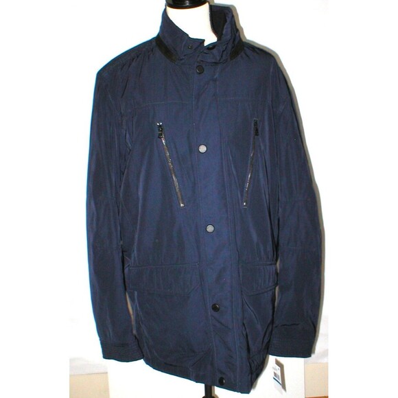 New NWT XL Mens Coat Michael Kors Jacket Midnight Dark Blue Rain Wind Resistant - Picture 1 of 10
